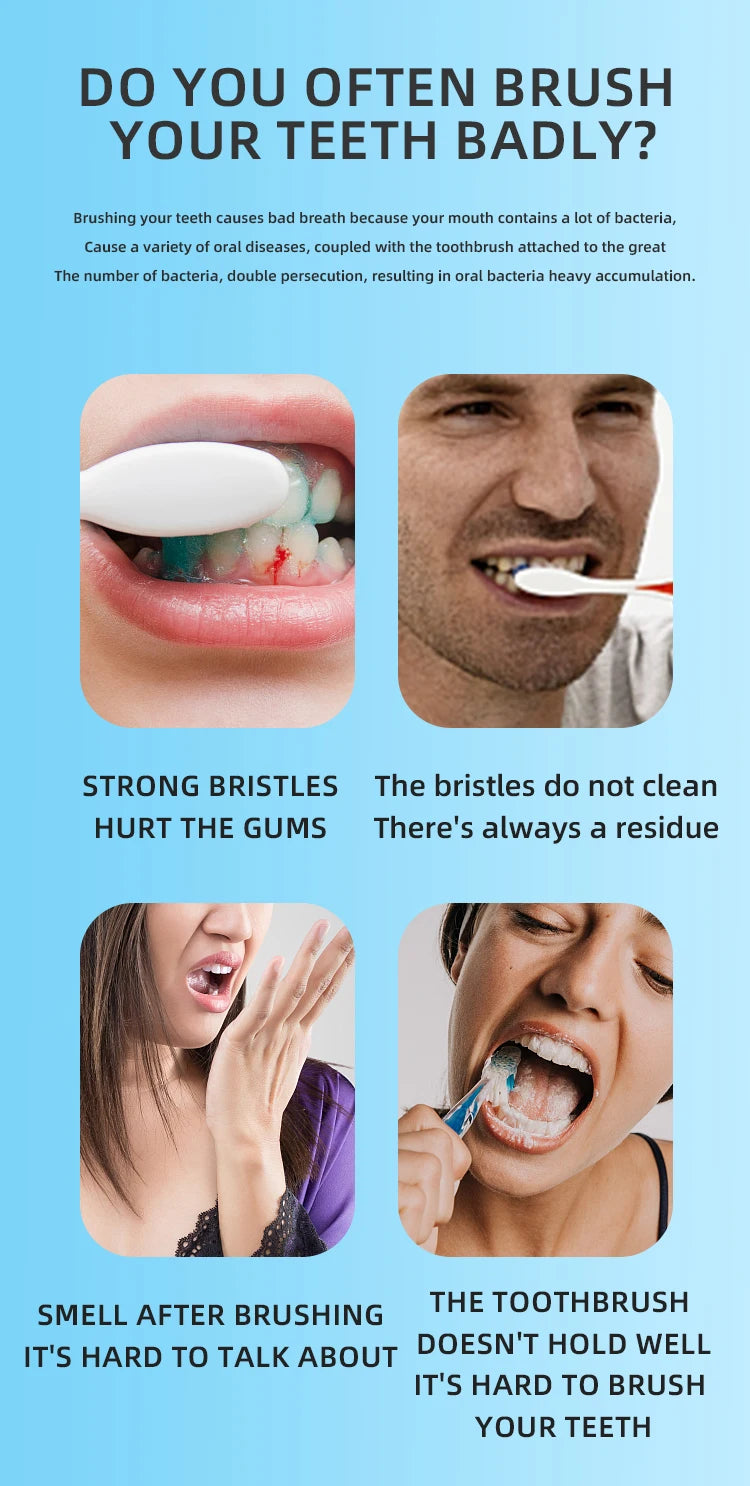 Brosse à dents en bambou biodégradable Matériau naturel respectueux de l'environnement Poils ultra denses et doux 10 000 Br